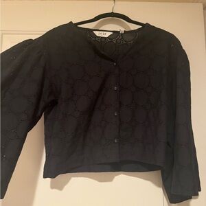 New w tags Joie Persephone Eyelet Blouse S in Black
